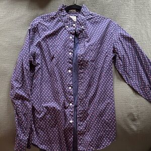 J Crew Men's Purple Floral Shirt - Medium slim fit